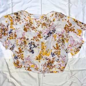 Flower print blouse